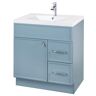 Cutler Kitchen and Bath Shades 30 in. W x 21 in. D x 36.5 in. H Cadet Blue Wall-Mounted Rectangle Basin with Vanity Top