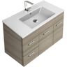 Nameeks Loren 33 in. W x 17.5 in. D x 21.8 in. H Bathroom Vanity in Larch Canapa with Ceramic Vanity Top and Basin in White