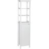 RiverRidge Home Madison 15.75 in. W x 11.8 in. D x 67 in. H Linen Tower with Open Shelves in White