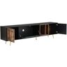 78.7 in. W x 15.7 in. D x 21.4 in. H Bathroom Black Linen Cabinet