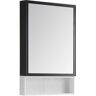 FINE FIXTURES Dakota 21 in. W x 33 in. H Medium Rectangular Black and White Wooden Surface Mount Medicine Cabinet with Mirror