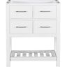 Santa Monica 30 in. W x 18 in. D x 35 in. H Bath Vanity Cabinet without Top in White