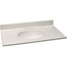 Design House 37 in. W x 19 in. D Cultured Marble Vanity Top in White on White with White on White Basin