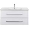 Cutler Kitchen and Bath Milano 36 in. x 20 in. H x 18 in. H Single Sink Wall Mounted Bathroom Vanity Cabinet in White with Acrylic Top in White