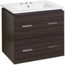 16-Gauge-Sinks 23.75 in. W x 18.25 in. D Bath Vanity in Dawn Grey with Ceramic Vanity Top in White with White Basin