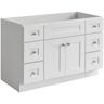 Design House Brookings RTA Plywood 48 in. W x 21 in. D x 31.5 in. H 2-Door 6-Drawer Shaker Bath Vanity Cabinet without Top in White