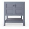 castellousa Alicia 29.25 in. W x 21.75 in. D x 32.75 in. H Bath Vanity Cabinet without Top in Matte Gray with Black Knobs