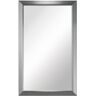 Jensen Hampton 15-3/4 in. W x 25-1/2 in. H x 5 in. D Framed Recessed 3-Shelf Bathroom Medicine Cabinet in Satin Nickel