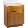 Design House Brookings Shaker RTA 25 in. W x 22 in. D x 36.31 in. H Bath Vanity in Birch with Solid White Cultured Marble Top