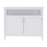 39.96 in. W x 15.75 in. D x 34.25 in. H White Linen Cabinetwith 2 Doors