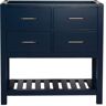 Santa Monica 36 in. W x 18 in. D x 35 in. H Bath Vanity Cabinet without Top in Dark Blue