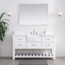 SUDIO Wesley 60 in. W x 22 in. D Bath Vanity in White with Engineered Stone Vanity Top in Ariston White with White Sink