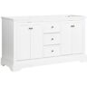 Fresca Windsor 60 in. W Traditional Double Bath Vanity in Matte White