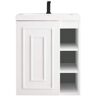 James Martin Vanities Alicante' 23.6 in. W x 18.3 in. D x 29.4 in. H Bath Vanity in Glossy White with White Glossy Resin Top