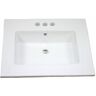 Flair 25 in. W x 22 in D x 8 in. H Ceramic Double Hole Vanity Top in White