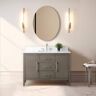 Vanity Art 48 in. W x 22 in. D x 34 in. H Single Sink Bathroom Vanity Cabinet in Driftwood Gray with Engineered Marble Top