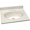 Design House 19 in. W x 17 in. D Cultured Marble Vanity Top in White on White with White on White Basin and 4 in. Faucet Spread