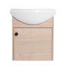 18.10 in. W x 14.40 in. D x 20.90 in . H Bath Vanity in Brown with Top for Bathroom