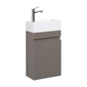 Tatahance 18.1 in. W x 10.2 in. D x 24.8 in. H Freestanding Bath Vanity in Gray with White Basin Sink Top