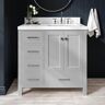 ARIEL Cambridge 36 in. W x 21.5 in. D x 34.5 in. H Freestanding Bath Vanity Cabinet Only in Grey