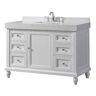 Direct vanity sink Classic Exclusive 48 in. W x 23 in. D x 36 in. H Bath Vanity in White with White Culture Marble Top