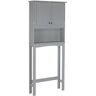 RiverRidge Home Ashland 27.44 in. W x 64.88 in. H x 7.81 in. D Gray Over-the-Toilet Storage