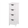 Whatseaso 11.80 in. W x 11.80 in. D x 32.30 in. H White Linen Cabinet Bathroom Storage Cabinet with Drawers