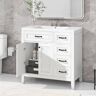 Staykiwi 36 in. W x 18.03 in. D x 35.98 in. H Single Sink Freestanding Bath Vanity in White with White Ceramic Top
