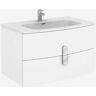 Eviva Cali 39 in. W x 19 in. D x 21 in. H Bath Vanity in White with White Porcelain Top with White Sink