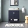 OVE Decors Vegas 30 in. W x 19 in. D x 34 in. H Single Sink Bath Vanity in Midnight Blue with White Engineered Stone Top