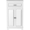 HwoamneT Naples 23.62 in. W x 11.02 in. D x 40.15 in. H White Linen Cabinet with 1-Drawer and 2 Doors