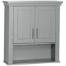 RiverRidge Home Somerset Collection 22.88 in. W x 24.81 in. H x 7.88 in. D 2-Door Wall Cabinet in Gray