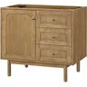 James Martin Vanities Laurent 35.9 in. W x 23.0 in. D x 33.0 in. H Single Bath Vanity Cabinet without Top in Light Natural Oak