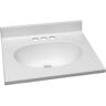 Design House 19 in. W x 17 in. D Cultured Marble Vanity Top in White with Solid White Bowl