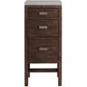 James Martin Vanities Addison 15.0 in. W x 15 in.D x 34.4 in. H Vanity Side Cabinet in Mid Century Acacia with Eternal Serena Quartz Top