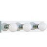 Generation Lighting Center Stage 18 in. 3-Light Chrome Traditional Wall Dressing Room Hollywood Bathroom Vanity Bar Light