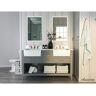 Ancerre Designs Hayley 60 in. W x 20.1 in. D x 34.6 H Bath Vanity in Sea Cloud Gray with Carrara White Marble Vanity Top