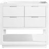 Avanity Allie 36 in. Bath Vanity Cabinet Only in White with Silver Trim