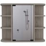 24 in. W x 20 in. H Rectangular Particle Board Medicine Cabinet with Mirror and 6 External Shelves