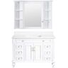 ANGELES HOME 48 in. W x 22 in. D x 35 in. H Solid Wood Bath Vanity in White with Quartz Top,Single Sink,Medicine Cabinet with Mirror