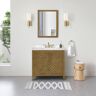 OVE Decors Roselle 36 in. W x 22 in. D x 34 in. H Single Sink Bath Vanity in Almond Latte with White Engineered Marble Top