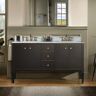 WOODBRIDGE Roma 61 in. W x 22 in. D Bath Vanity in Espresso with Engineered Stone Vanity Top in Fish Belly with White Basin