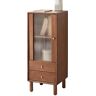 14.96 in. W x 13.78 in. D x 37.4 in. H Bathroom Brown Linen Cabinet