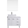 Virtu USA Tilda 36 in. W x 22 in. D x 29 in. H Single Sink Bath Vanity in White with Top and Mirror