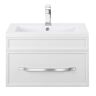 Cutler Kitchen and Bath Trough Bala 30 in. W x 15 in. D x 16 in. H Wall-Mounted Rectangle Basin with Vanity Top in White