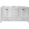 Virtu USA Caroline Avenue 60 in. W Bath Vanity Cabinet Only in White