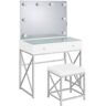 Coaster Eliza 2-Piece Vanity Set with Hollywood Lighting White and Chrome