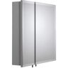 Croydex 24 in. W x 24 in. H x 5 in. D Frameless Bi-View Surface-Mount Medicine Cabinet with Easy Hang System in White