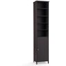 Bunpeony 16 in. W x 13.5 in. D x 72 in. H Brown Freestanding Bathroom Storage Linen Cabinet