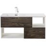 Cutler Kitchen and Bath Sangallo Gloss 42 in. W x 18 in. D x 21 in. H Bathroom Vanity Side Cabinet in Tete-a-tete with White Acrylic Top